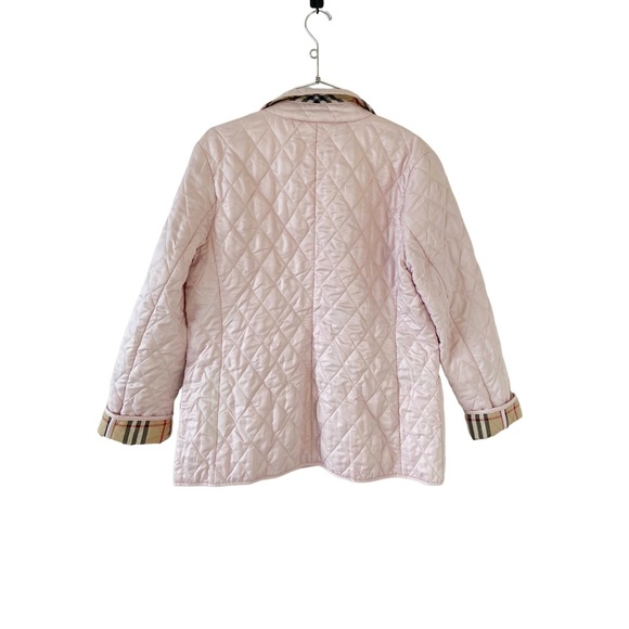 BURBERRY Pink quilted jacket size M (made in England) - Picture 4 of 7